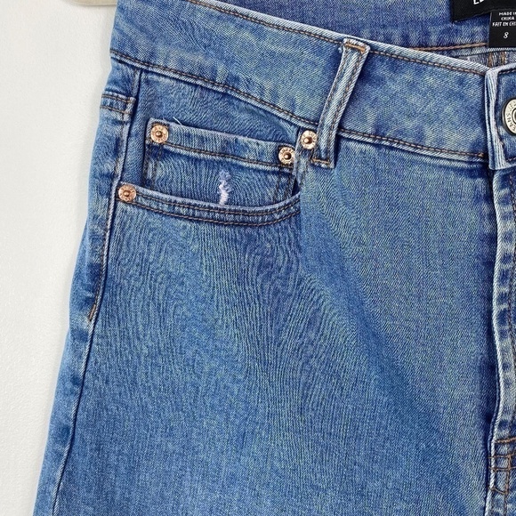 Nwt Le Chateau High Rise Culotte High rise, wide leg, light wash size 8 - Picture 8 of 8